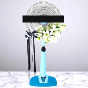หรีดพัดลม 16″ แบบสไลด์จัดดอกไม้เต็มวง FANWREATH 9